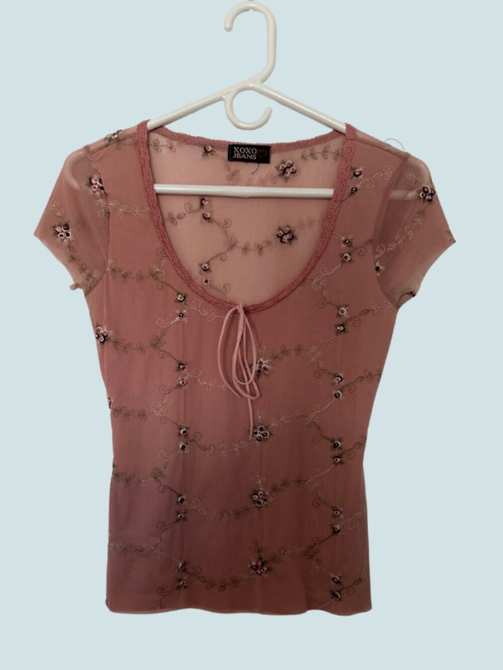 XOXO Jeans Vintage Pink Short Sleeve Top